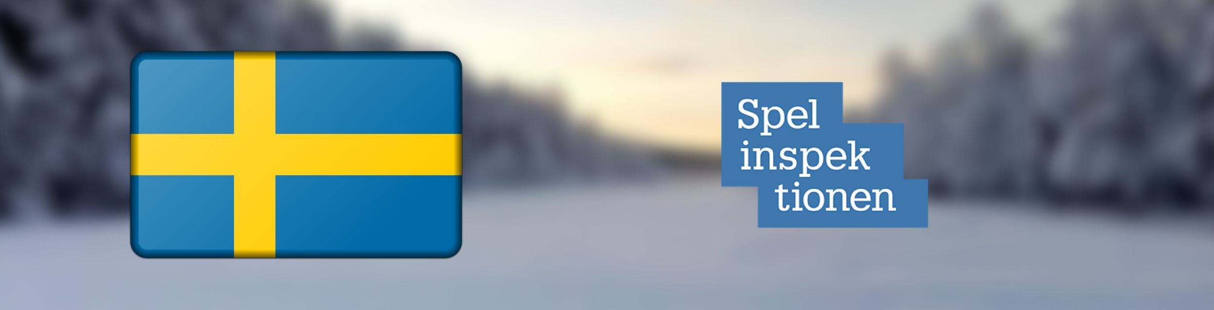 Svensk flagga och Spelinspektionens logga